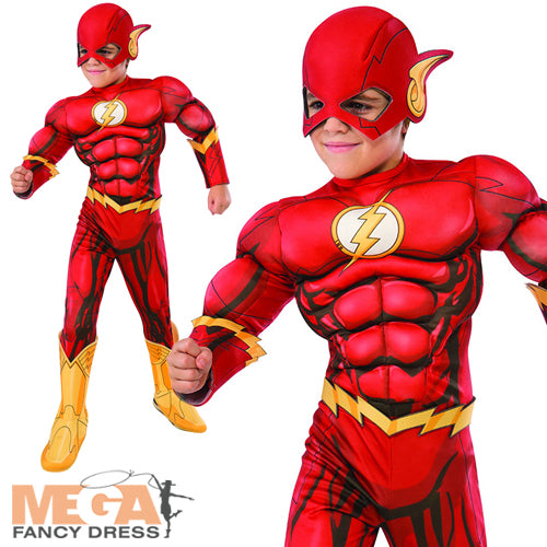 Deluxe The Flash Kids Costume Superhero Outfit