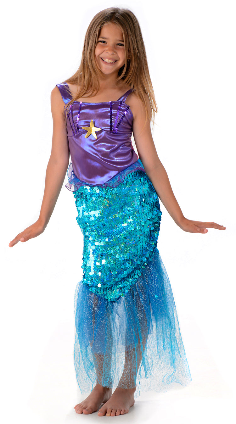 Girls Mermaid Fairy Tale Sea Princess Book Day Fancy Dress Costume