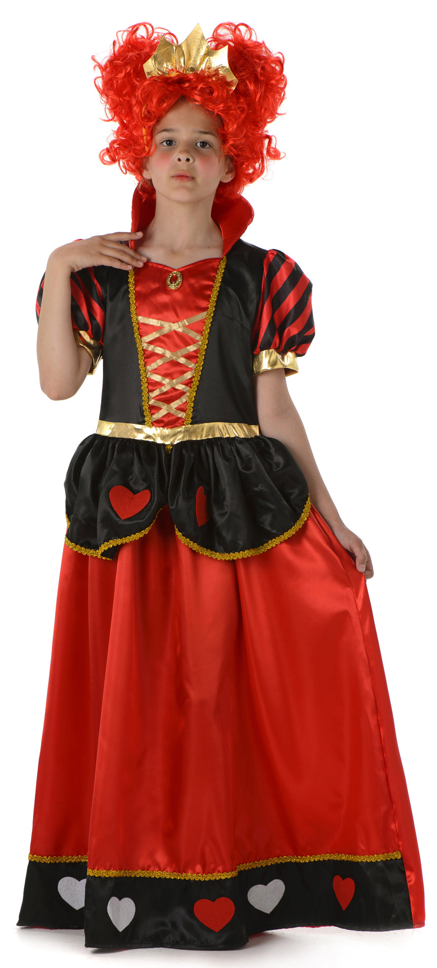 Girls' Queen of Hearts Fairytale Dress Costume