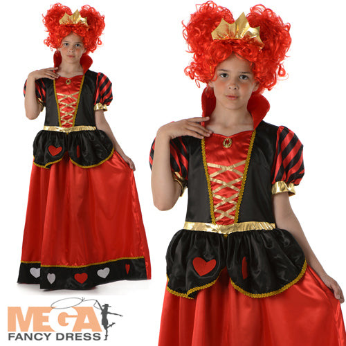 Girls' Queen of Hearts Fairytale Dress Costume