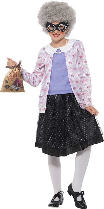 David Walliams-Themed Deluxe Gangsta Granny Girls Costume