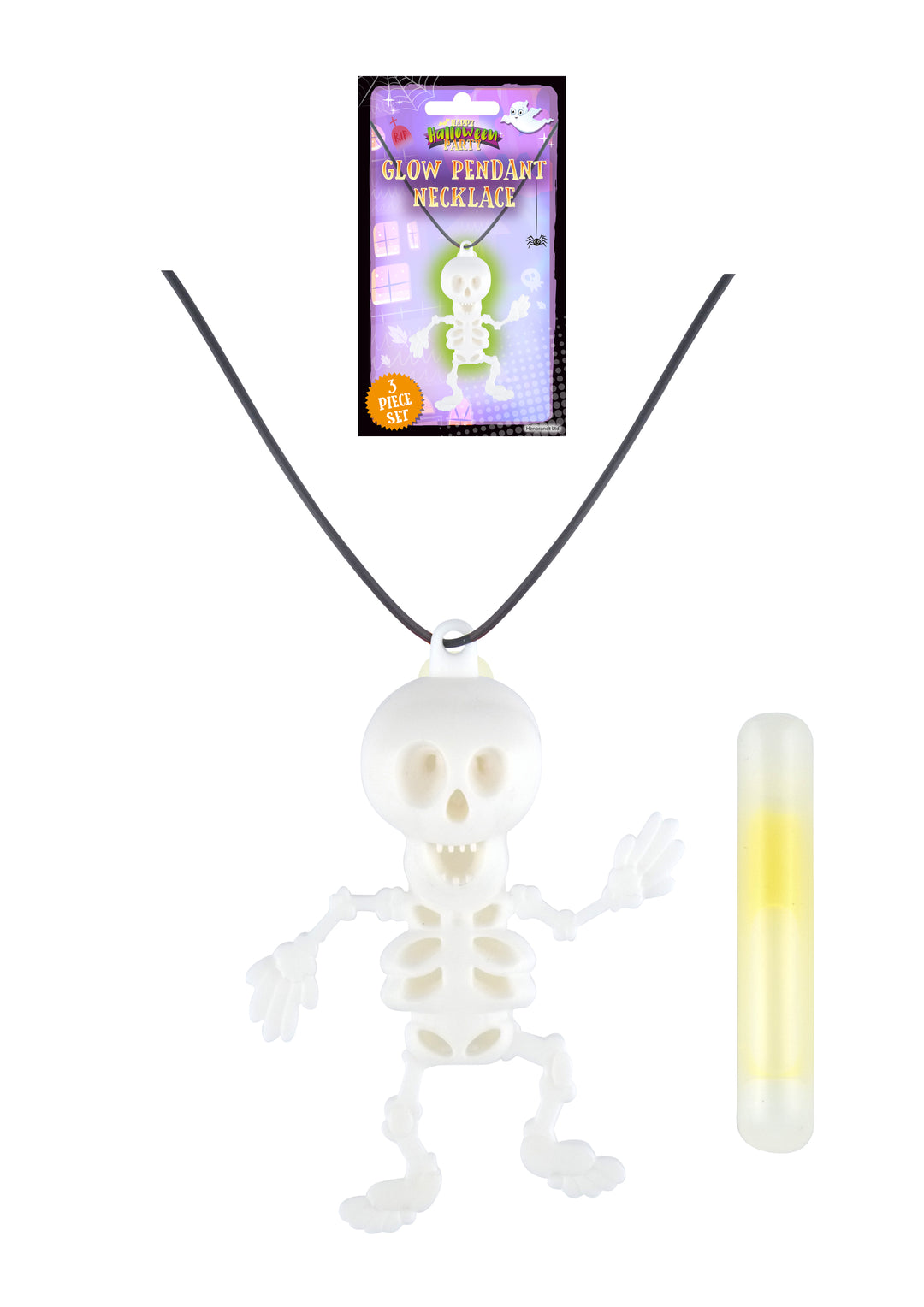 Glow in the Dark Skeleton Halloween Pendant