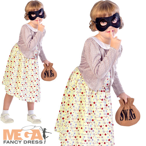 Girls Burglar Granny World Book Day Costume