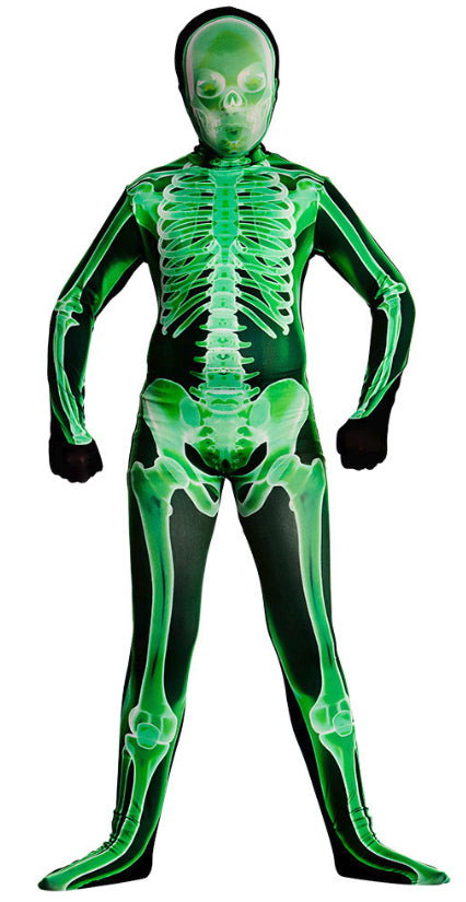 Kids' Green X-Ray Skinz Themed Costume