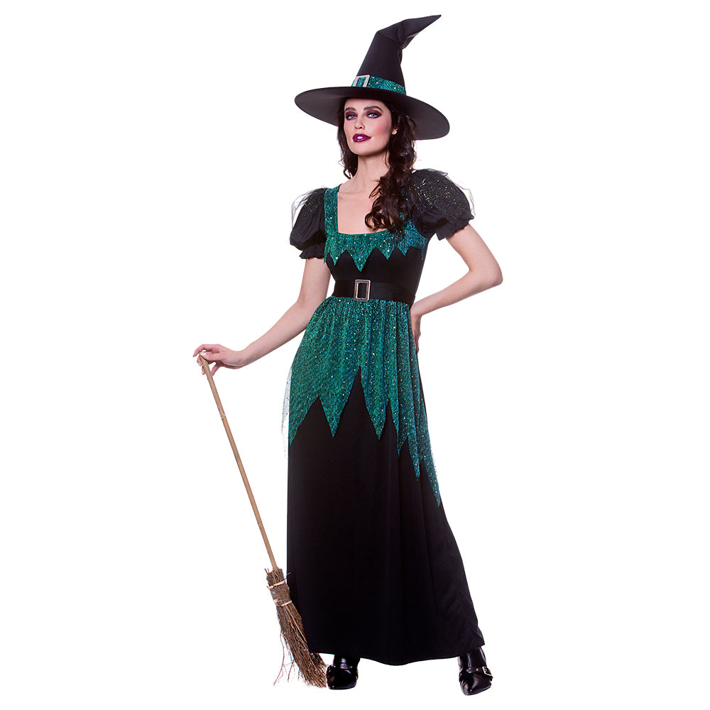 Ladies Emerald Witch Costume