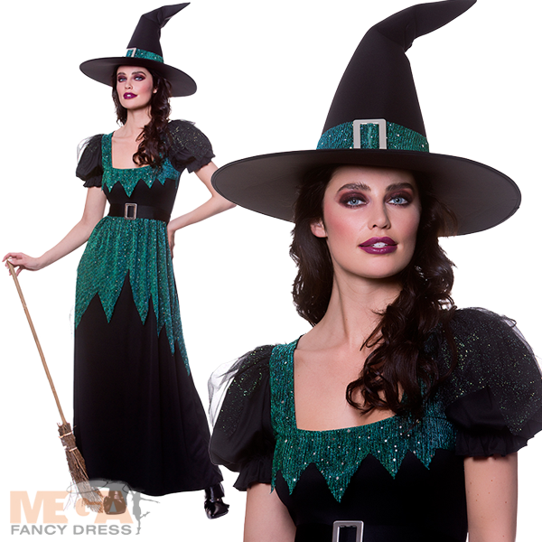 Ladies Emerald Witch Costume