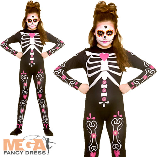 Candy Skull Cutie Girls Costume