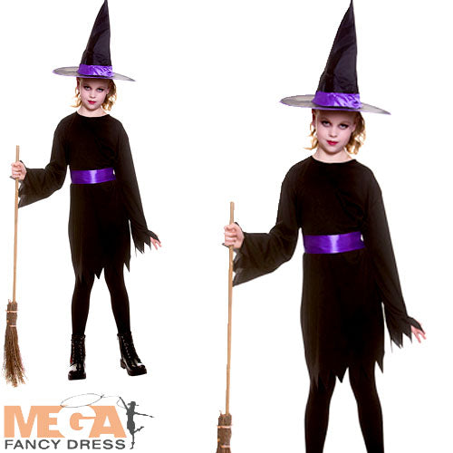 Girls Midnight Witch Halloween Spooky Costume
