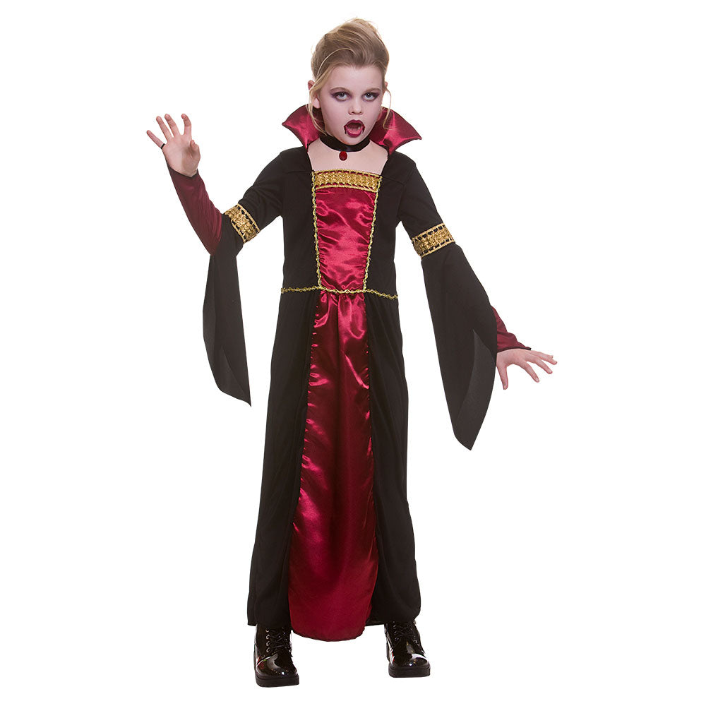 Girls Gothic Vampiress Halloween Gothic Vampire Costume