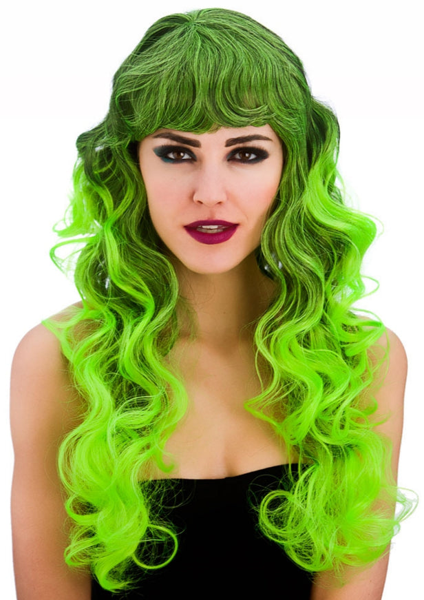 Green Spellbound Ladies Wig Fashion Accessory