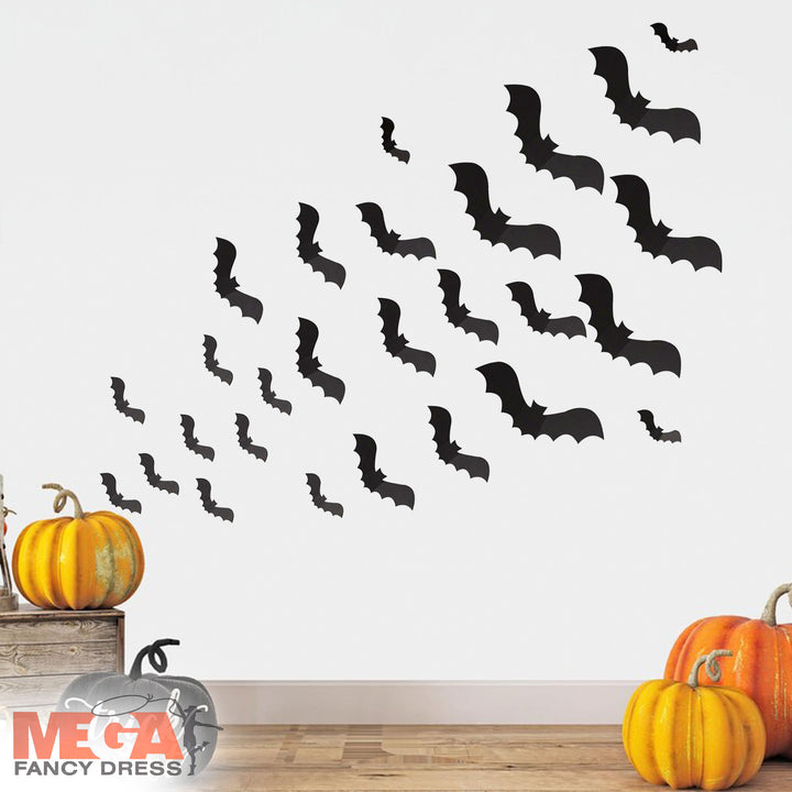 30 Halloween Bat Wall Decorations