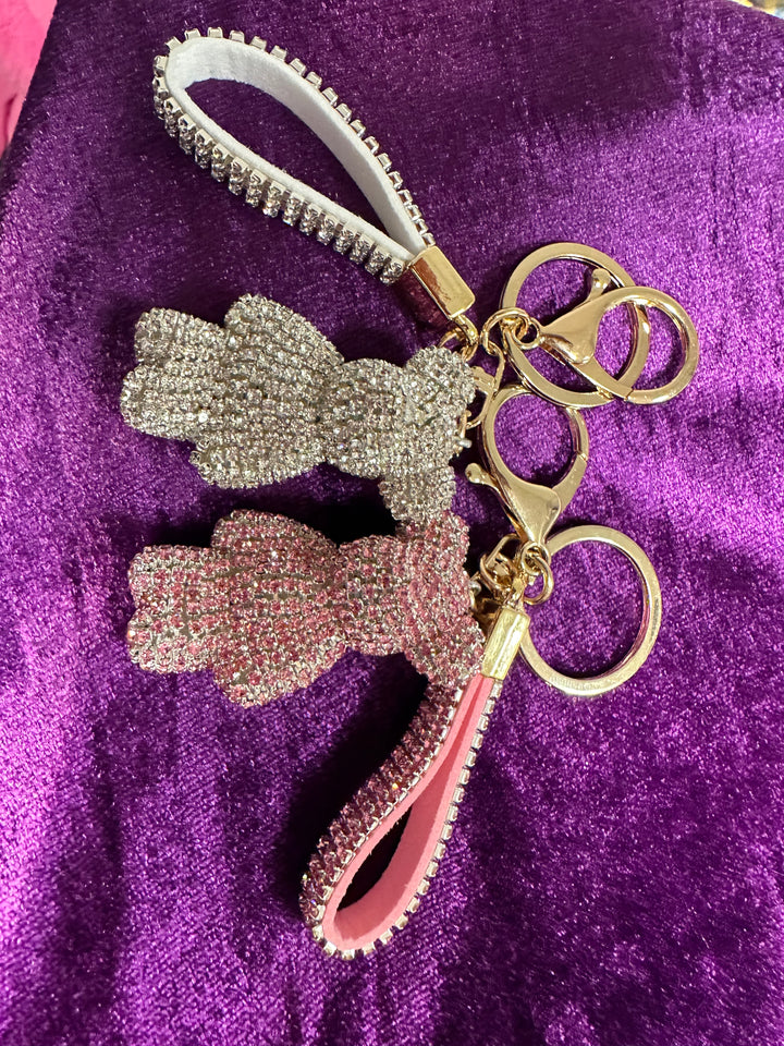 Artificial Dimond Teddy Bear Keychain