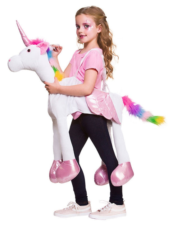 Ride On Rainbow Unicorn Mythical Creature Girls Costume