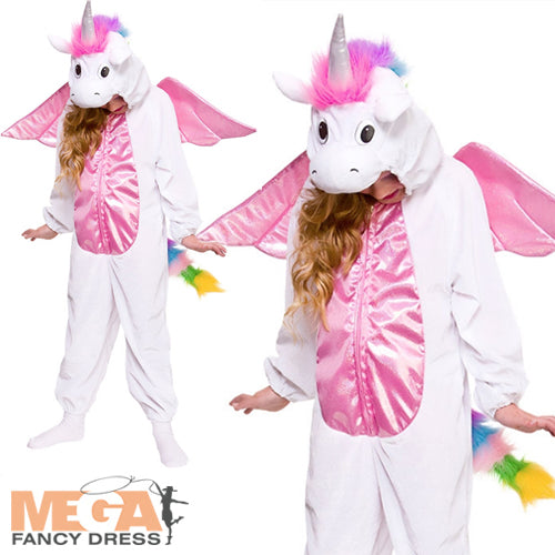 Girls Unicorn Magical Fantasy Fairy Tale Animal Costume Outfit