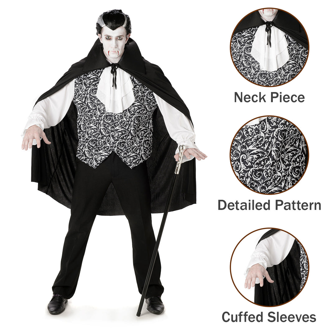 Royal Vampire Mens Costume Gothic Fancy Dress