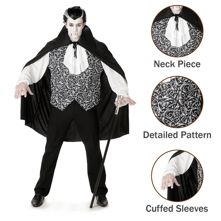 Royal Vampire Mens Costume Gothic Fancy Dress