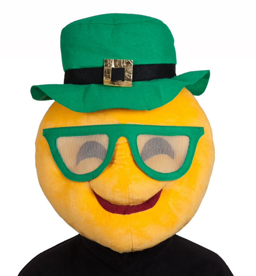 St Patricks Day Cool Emoji Adults Face Mask Holiday Accessory