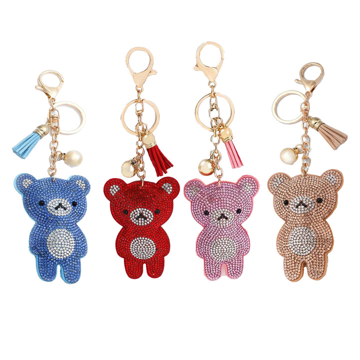 Velvet Rhinestone Keychain Pendant Handbag Charm