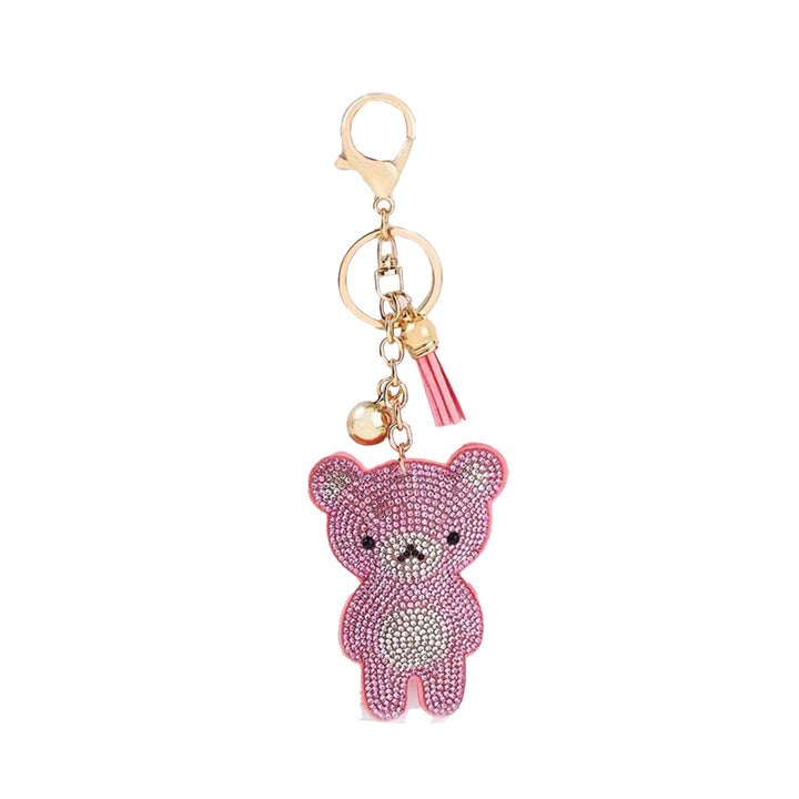 Velvet Rhinestone Keychain Pendant Handbag Charm