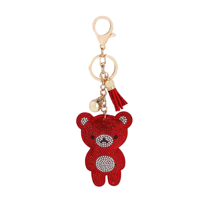 Velvet Rhinestone Keychain Pendant Handbag Charm