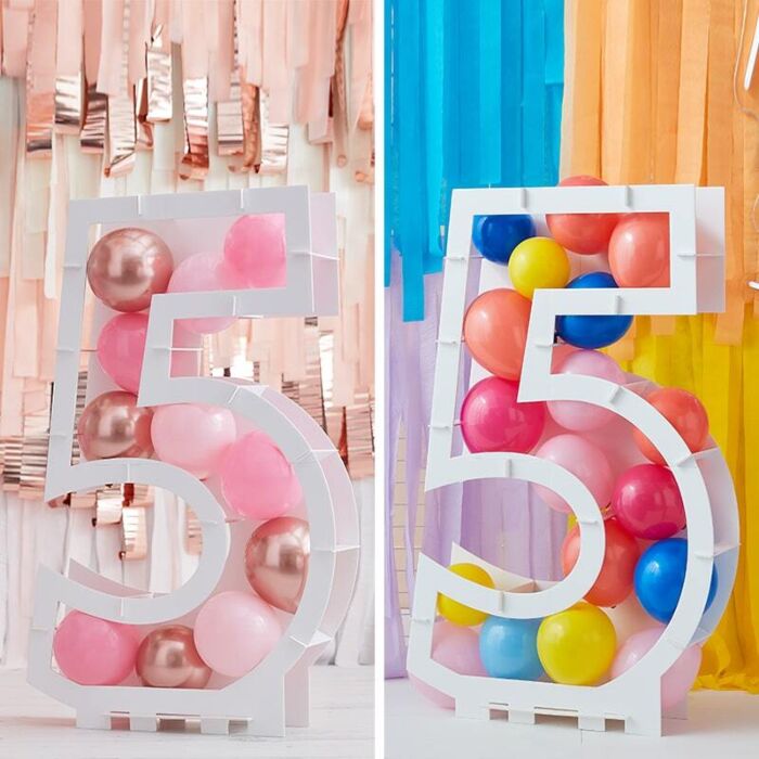 Balloon Mosaic Number Stand - 5