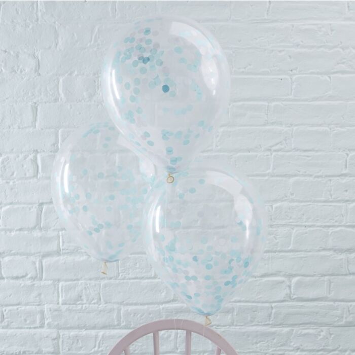 Blue Confetti Balloons Festive Party Decoration