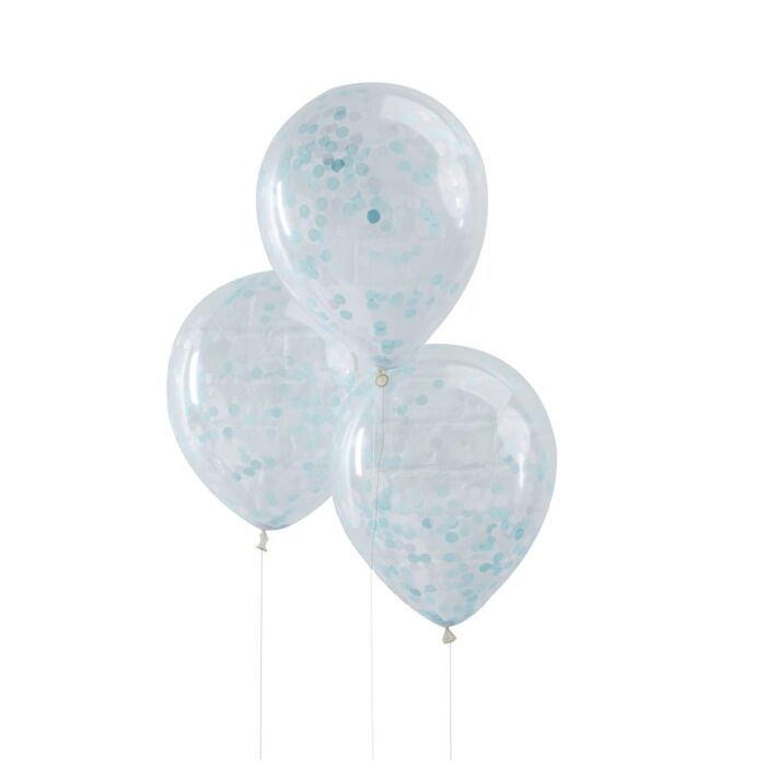 Blue Confetti Balloons Festive Party Decoration