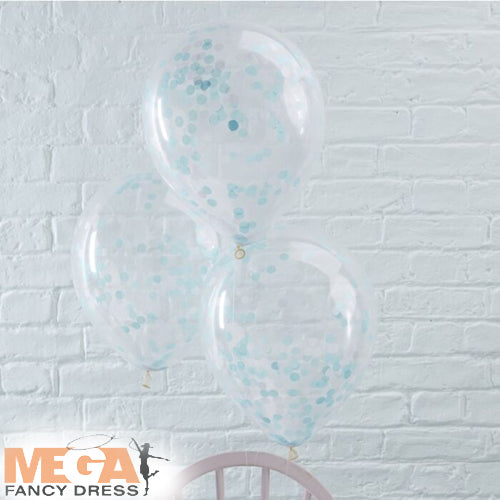 Blue Confetti Balloons Festive Party Decoration