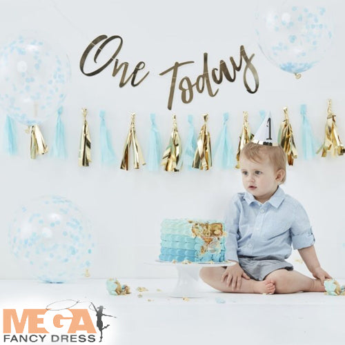Blue Baby Cake Smash 1st Birthday Kit Celebration Set
