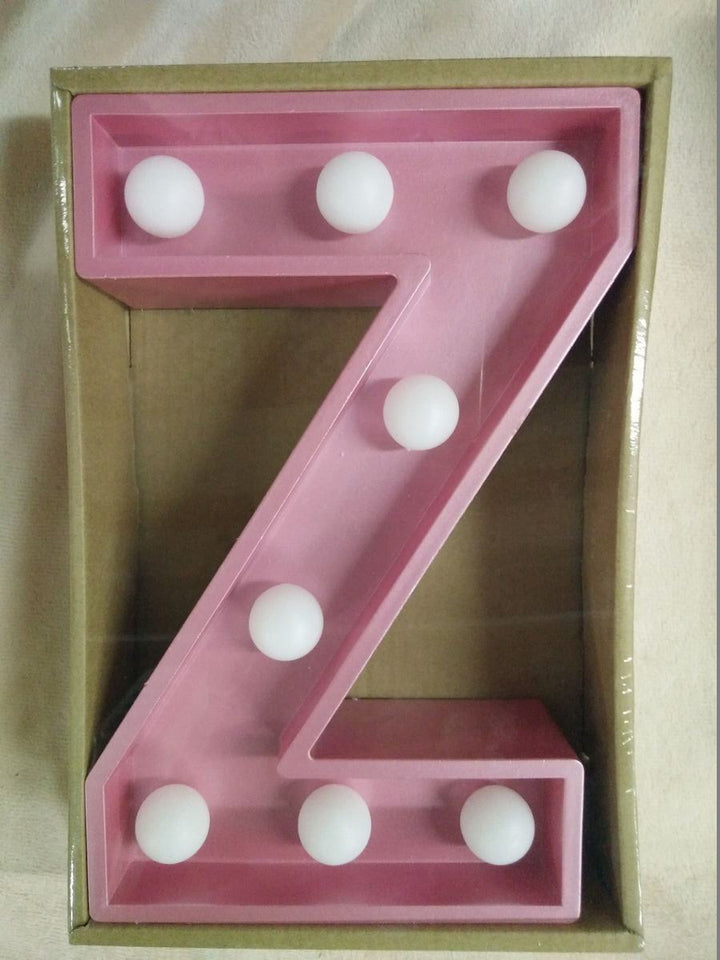 LED Light Up Letters - Pink Decorative Accessory