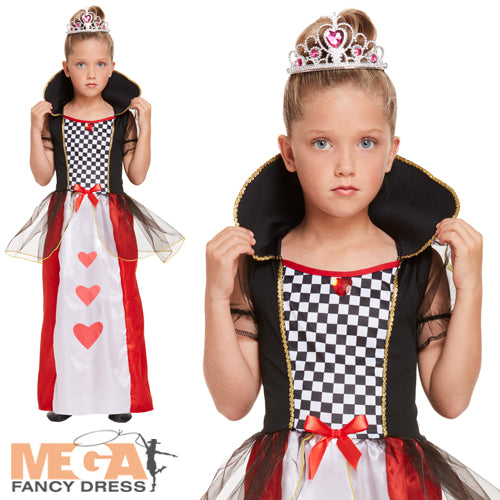 Queen Of Hearts Girls Playing Card Royalty Fancy Dress