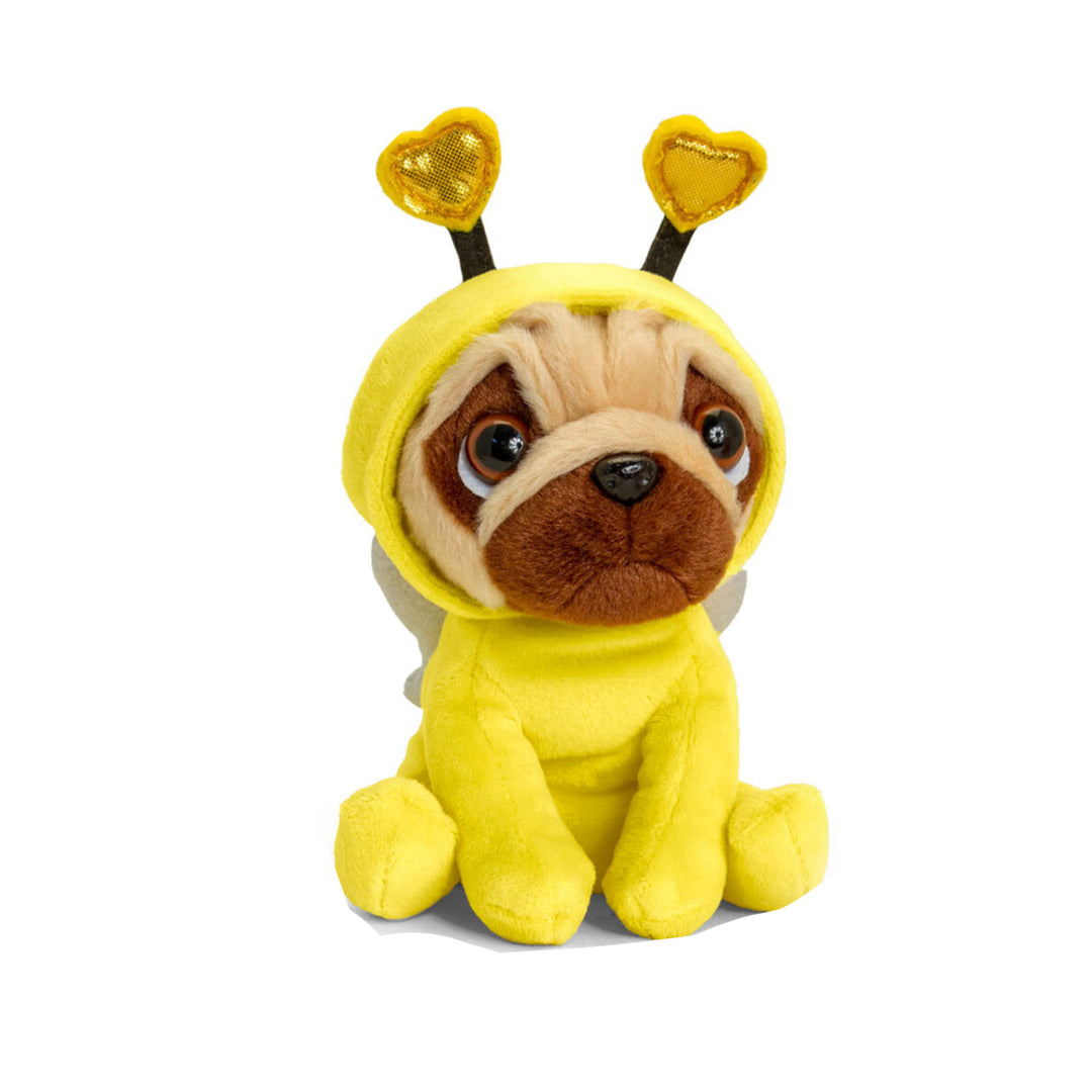 14cm Pug With Outfit Plush Toy