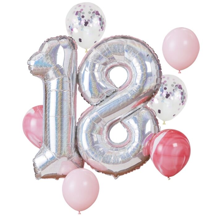 18th Birthday Balloon Bundle Celebration Decor