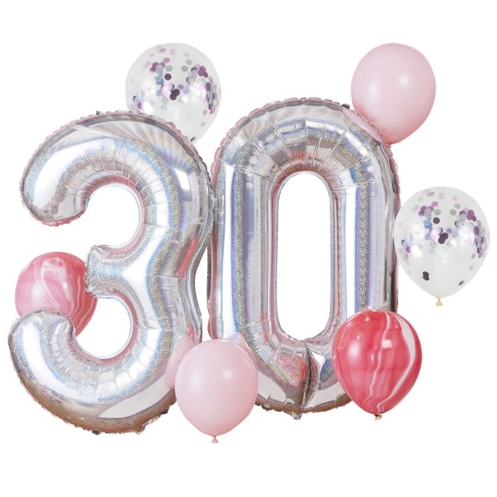 30th Birthday Balloon Bundle Celebration Decor