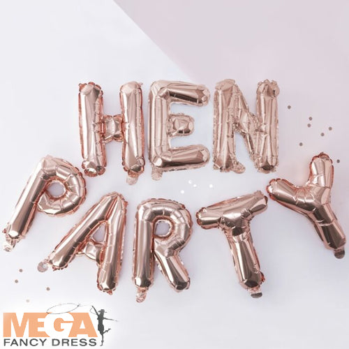 Rose Gold Team Bride Balloon Bunting Bridal Party Decor