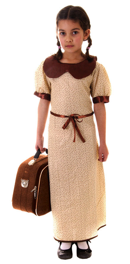 Girls WW2 Evacuee Historical Wartime Costume