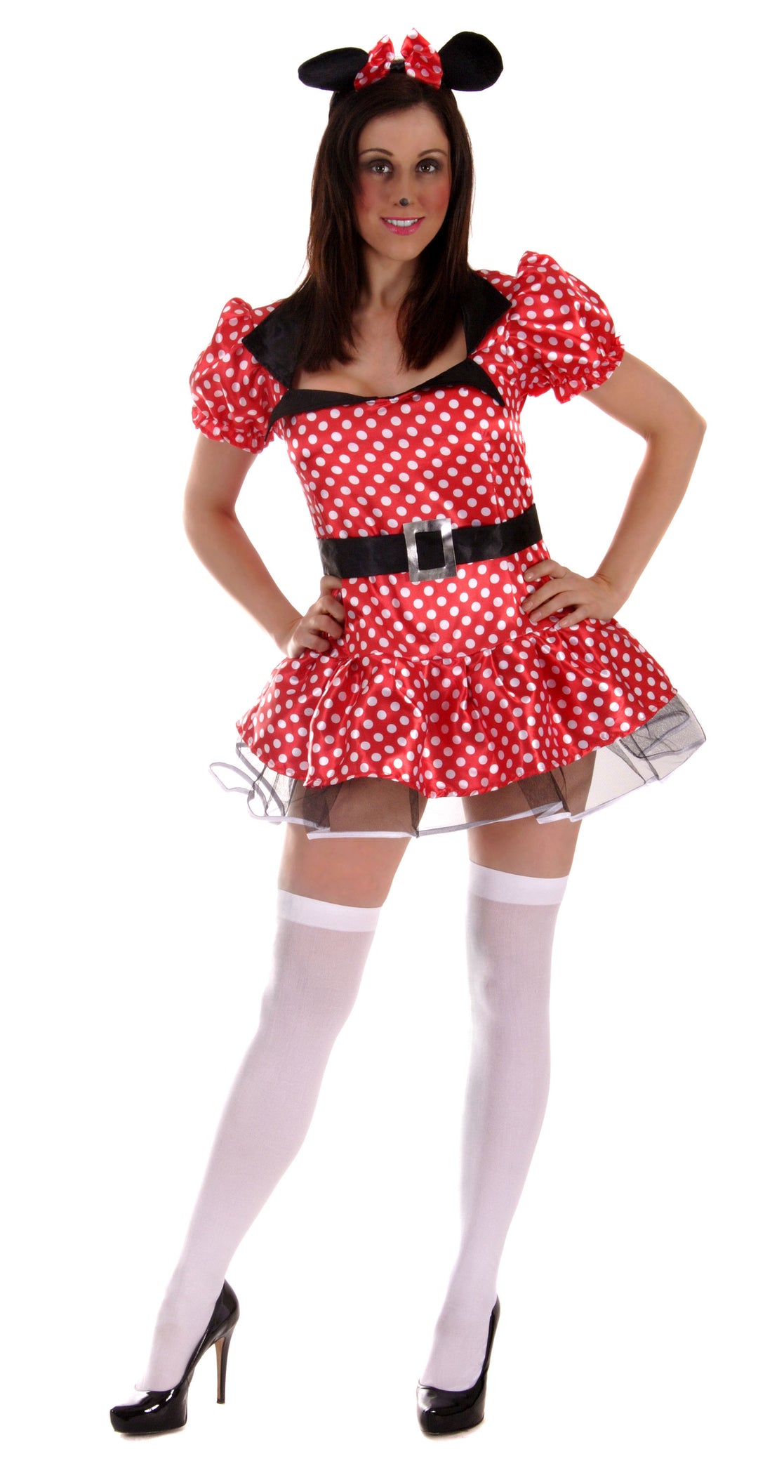 Ladies Sexy Mouse Fancy Dress Minnie Animal Character Fairy Tale Costume