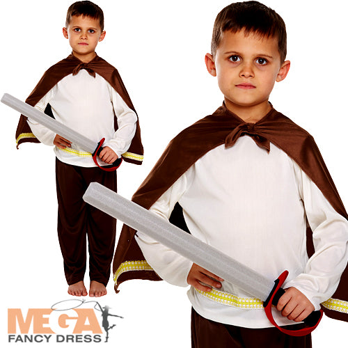 Boys Viking Fancy Dress Saxon Warrior Historical Costume