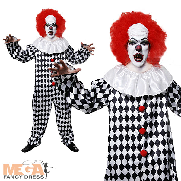 Scary Clown Sinister Circus Performer Costume