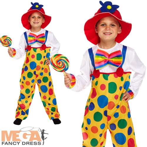 Kids Clown Costume: Boys & Girls Fun Circus Performer Costume