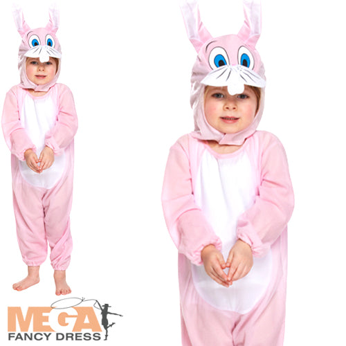 Kids Toddlers Pink Bunny Rabbit Costume