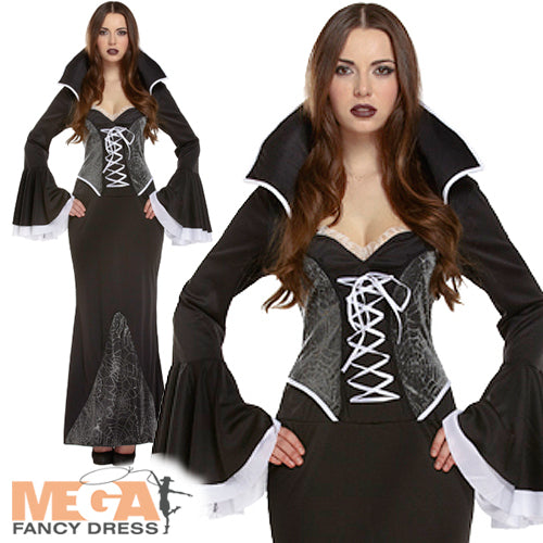 Ladies Web Vampiress Gothic Temptress Costume