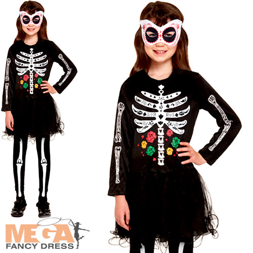 Day of the Dead Kids Celebratory Skeleton Costume