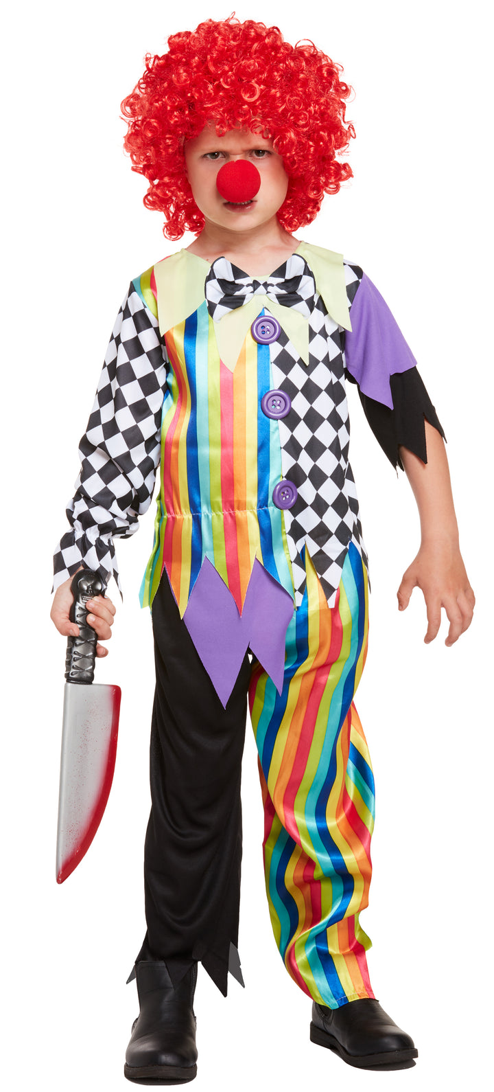 Kids Clown Colorful Circus Performer Costume