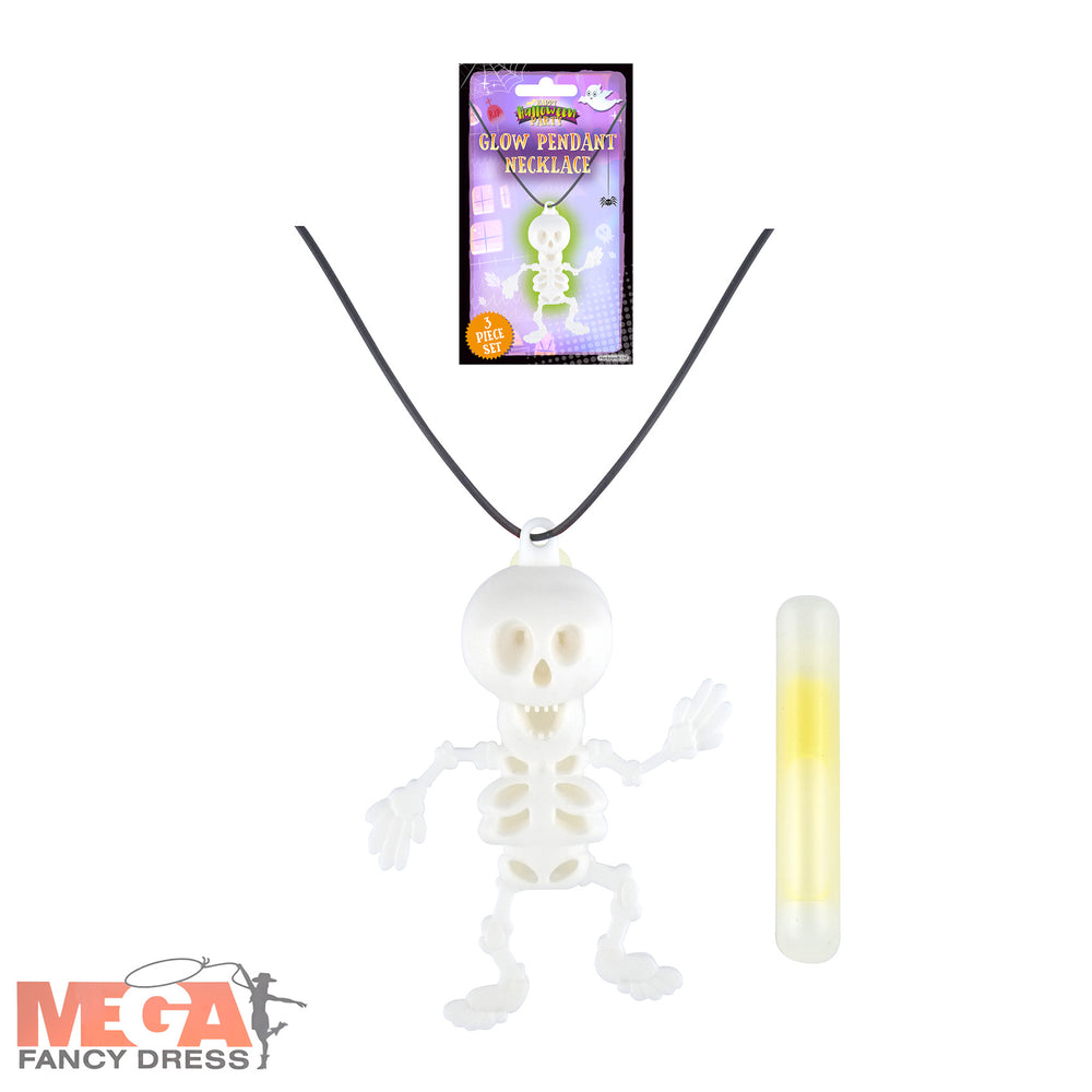 Glow in the Dark Skeleton Halloween Pendant