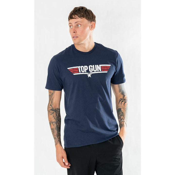 Unisex Top Gun Logo Black T-Shirt Fancy Dress Costume