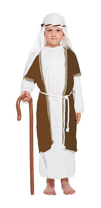 Kids Shepherd Fancy Dress Christmas Nativity Festive Xmas Costume