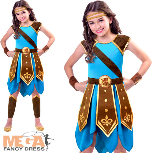 Girls Warrior Viking Greek Roman Book Day Costume
