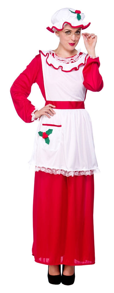 Ladies Mrs. Santa Claus Christmas Fancy Dress Costume