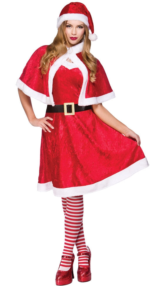 Ladies Miss Santa Claus Christmas Festive Costume